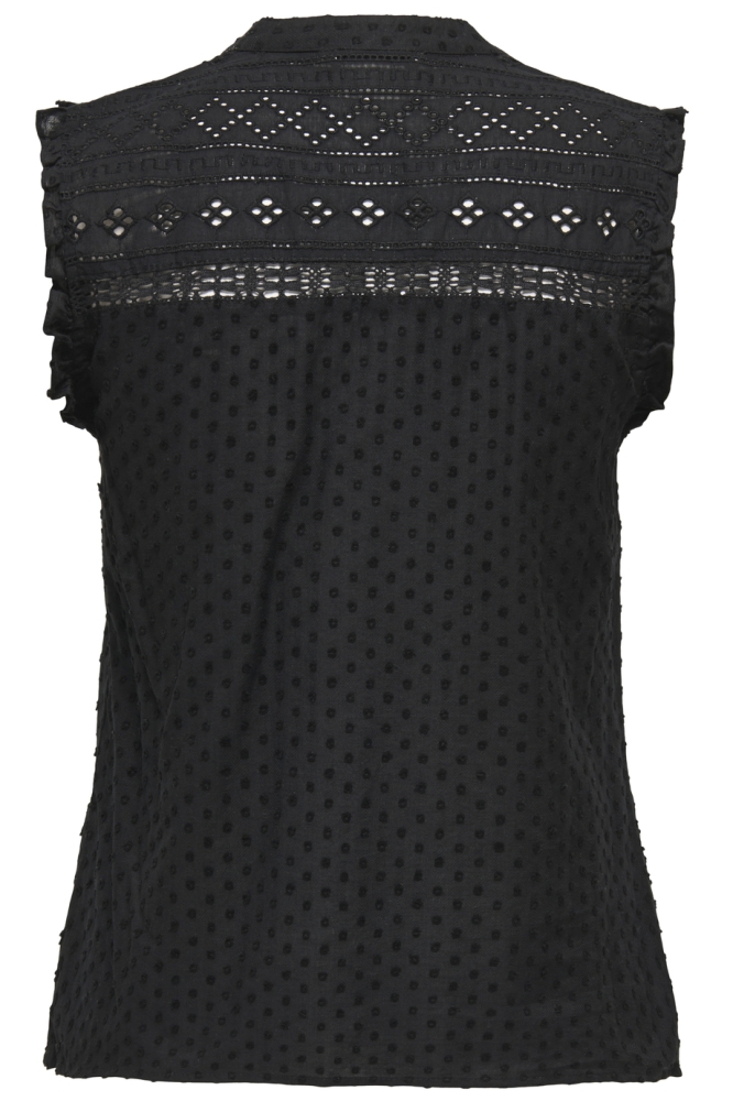 ONLEVELYN SL V-NECK TOP OX WVN 15365866 BLACK